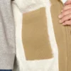 Chaleco de lona de algodón para mujer con forro polar Chaleco de lona de algodón para mujer con forro polar