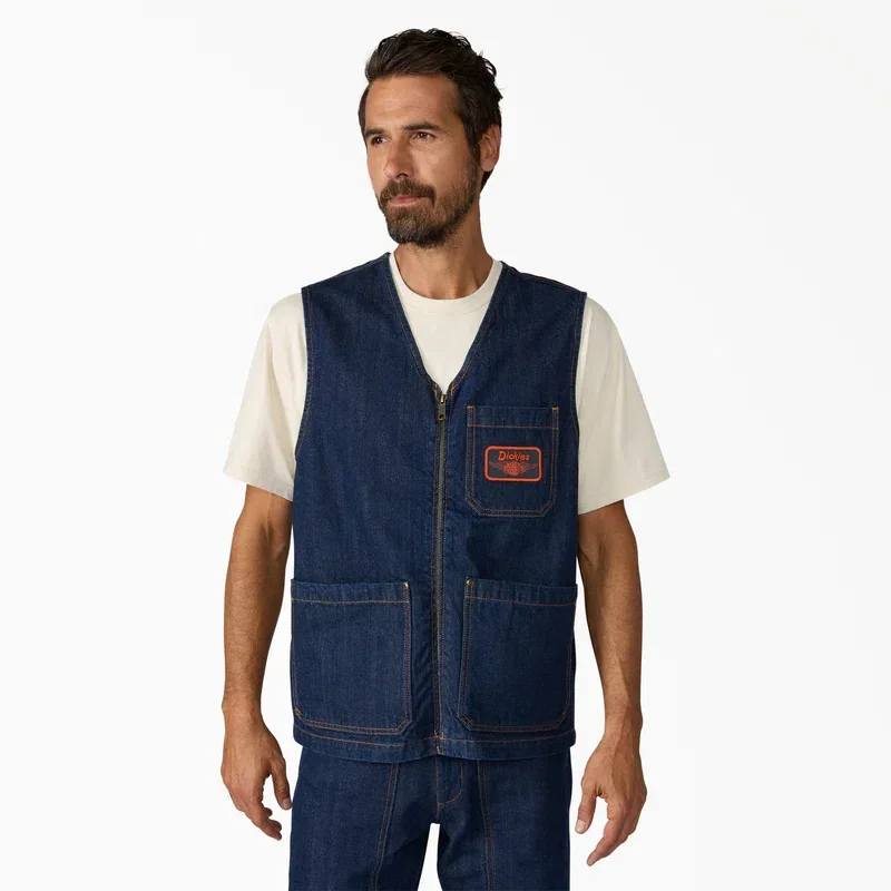 Chaleco de mezclilla con cremallera Dickies X Harley-Davidson® Chaleco de mezclilla con cremallera Dickies X Harley-Davidson®
