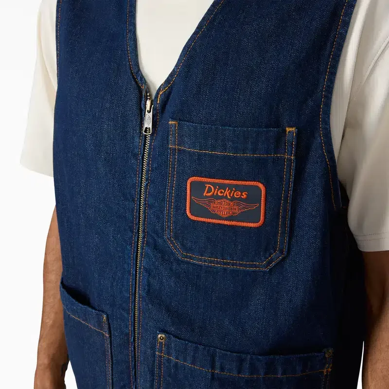 Chaleco de mezclilla con cremallera Dickies X Harley-Davidson® Chaleco de mezclilla con cremallera Dickies X Harley-Davidson®