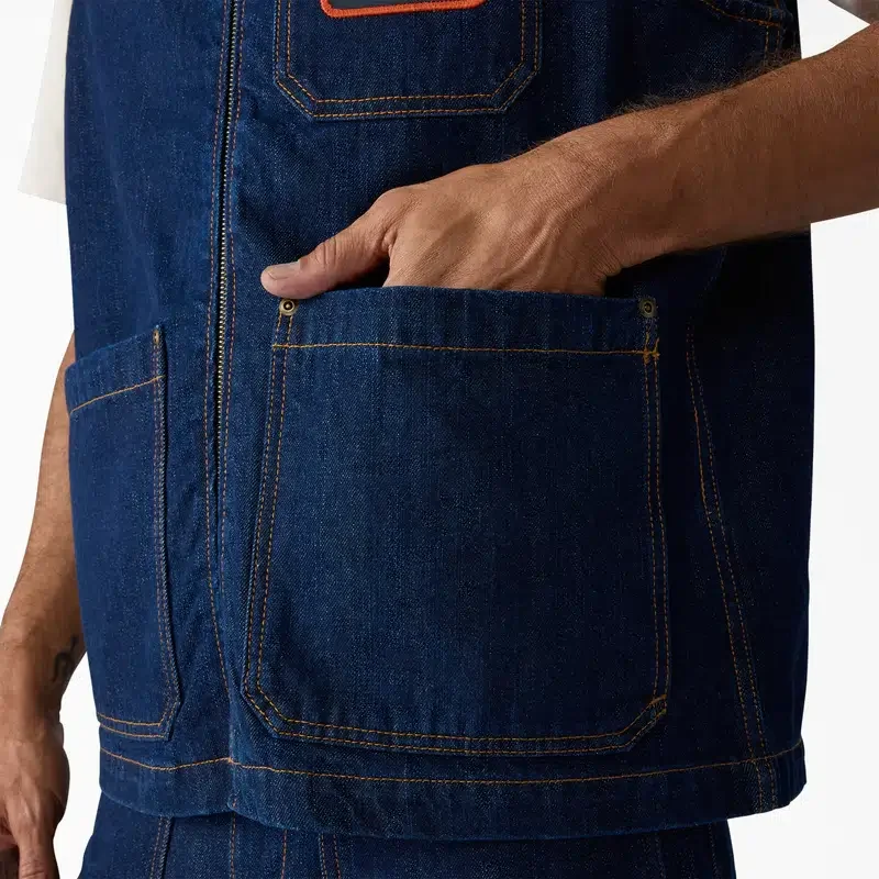 Chaleco de mezclilla con cremallera Dickies X Harley-Davidson® Chaleco de mezclilla con cremallera Dickies X Harley-Davidson®