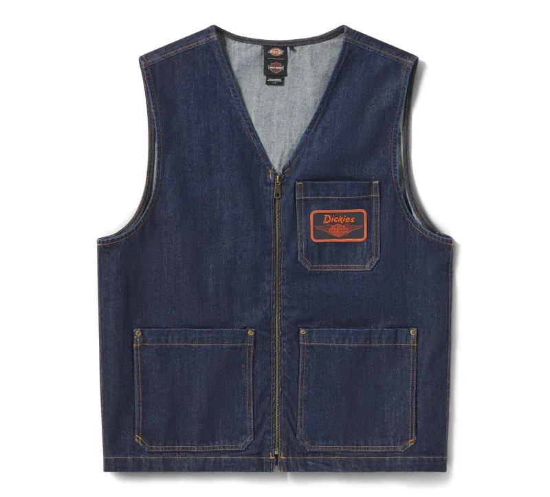 Chaleco de mezclilla con cremallera Dickies X Harley-Davidson® Chaleco de mezclilla con cremallera Dickies X Harley-Davidson®