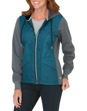 Chaqueta acolchada de forro polar técnico de alto rendimiento para mujer