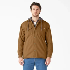 Chaqueta con capucha de lona repelente al agua Chaqueta con capucha de lona repelente al agua