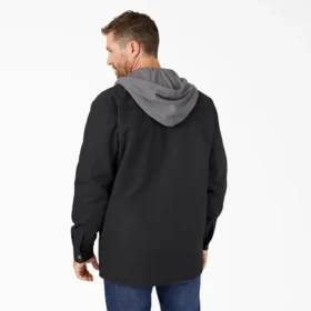 Chaqueta con capucha de lona repelente al agua