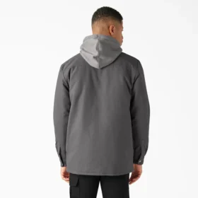Chaqueta con capucha de lona repelente al agua