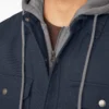 Chaqueta con capucha de lona repelente al agua Chaqueta con capucha de lona repelente al agua