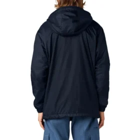 Chaqueta con capucha de nylon forrada de polar