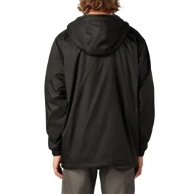 Chaqueta con capucha de nylon forrada de polar
