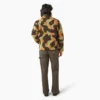 Chaqueta de camuflaje de felpa de pelo largo y corte holgado Chaqueta de camuflaje de felpa de pelo largo y corte holgado