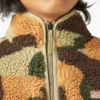 Chaqueta de camuflaje de felpa de pelo largo y corte holgado Chaqueta de camuflaje de felpa de pelo largo y corte holgado