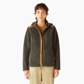 Chaqueta de forro polar de pelo largo para mujer