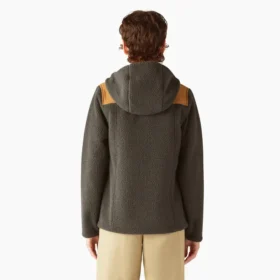 Chaqueta de forro polar de pelo largo para mujer