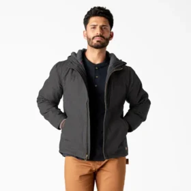 Chaqueta de lona de algodón con forro polar de pelo largo
