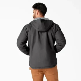 Chaqueta de lona de algodón con forro polar de pelo largo