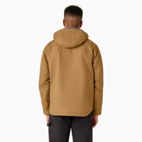 Chaqueta de lona de algodón con forro polar de pelo largo