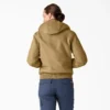 Chaqueta de lona de algodón para mujer con forro polar Chaqueta de lona de algodón para mujer con forro polar