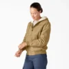 Chaqueta de lona de algodón para mujer con forro polar Chaqueta de lona de algodón para mujer con forro polar