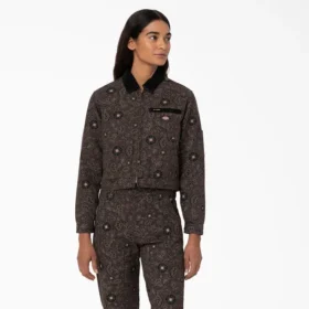 Chaqueta de lona de pato con estampado floral Ellis para mujer
