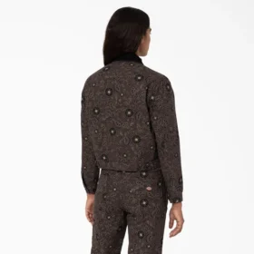 Chaqueta de lona de pato con estampado floral Ellis para mujer
