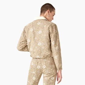 Chaqueta de lona de pato con estampado floral Ellis para mujer