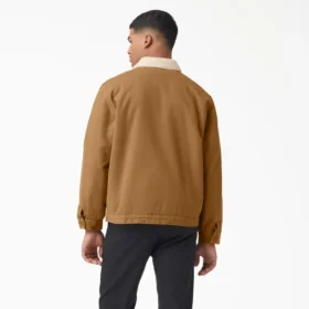 Chaqueta de lona de pato con forro polar de pelo largo