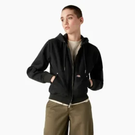 Chaqueta de lona de pato con forro polar para mujer