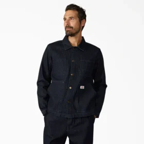 Chaqueta de mezclilla Barn con diseño en espiga y ribete