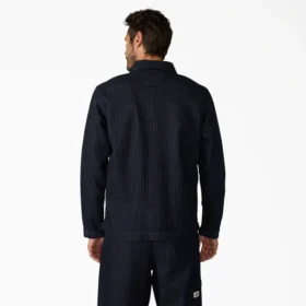 Chaqueta de mezclilla Barn con diseño en espiga y ribete