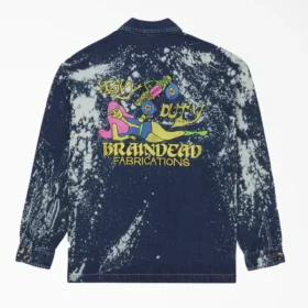 Chaqueta de mezclilla blanqueada Brain Dead