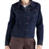 Chaqueta de mezclilla elástica para mujer