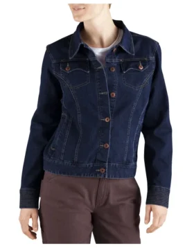 Chaqueta de mezclilla elástica para mujer