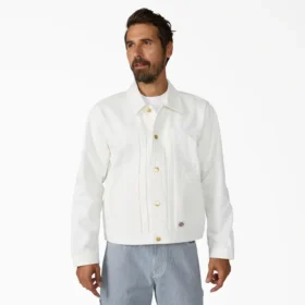 Chaqueta de mezclilla plisada con ribete Chaqueta de mezclilla plisada con ribete