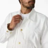 Chaqueta de mezclilla plisada con ribete Chaqueta de mezclilla plisada con ribete