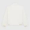 Chaqueta de mezclilla plisada con ribete Chaqueta de mezclilla plisada con ribete