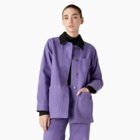 Chaqueta de trabajo de lona de algodón para mujer