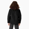 Chaqueta de trabajo de lona de algodón para mujer con forro polar de pelo largo