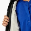 Chaqueta de trabajo de lona de algodón para mujer con forro polar de pelo largo