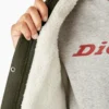 Chaqueta de trabajo de lona de algodón para mujer con forro polar de pelo largo