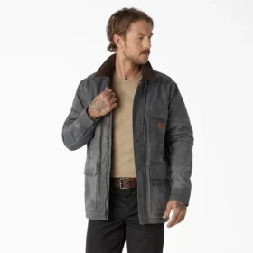 Chaqueta de trabajo de lona totalmente encerada