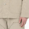 Chaqueta de trabajo sin forro de lona lavada a la piedra