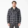 Chaqueta tipo camisa con capucha de franela