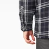 Chaqueta tipo camisa con capucha de franela