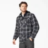 Chaqueta tipo camisa con capucha de franela