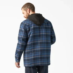Chaqueta tipo camisa con capucha de franela repelente al agua Chaqueta tipo camisa con capucha de franela repelente al agua