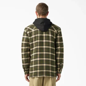Chaqueta tipo camisa con capucha de franela repelente al agua Chaqueta tipo camisa con capucha de franela repelente al agua