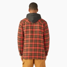 Chaqueta tipo camisa con capucha de franela repelente al agua Chaqueta tipo camisa con capucha de franela repelente al agua