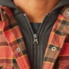 Chaqueta tipo camisa con capucha de franela repelente al agua Chaqueta tipo camisa con capucha de franela repelente al agua