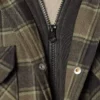Chaqueta tipo camisa con capucha de franela repelente al agua Chaqueta tipo camisa con capucha de franela repelente al agua