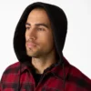 Chaqueta tipo camisa con capucha de franela repelente al agua Chaqueta tipo camisa con capucha de franela repelente al agua