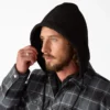 Chaqueta tipo camisa con capucha de franela repelente al agua Chaqueta tipo camisa con capucha de franela repelente al agua